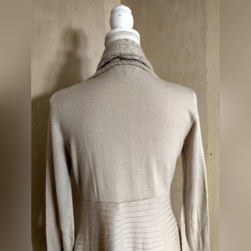 Beige Open-Front Sweater - Picture 5 of 12